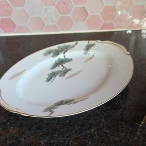 Noritake White MING BONZAI TREE Nippon Toki Kaisha Platter